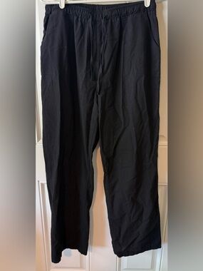 Black Straight-Leg Pants